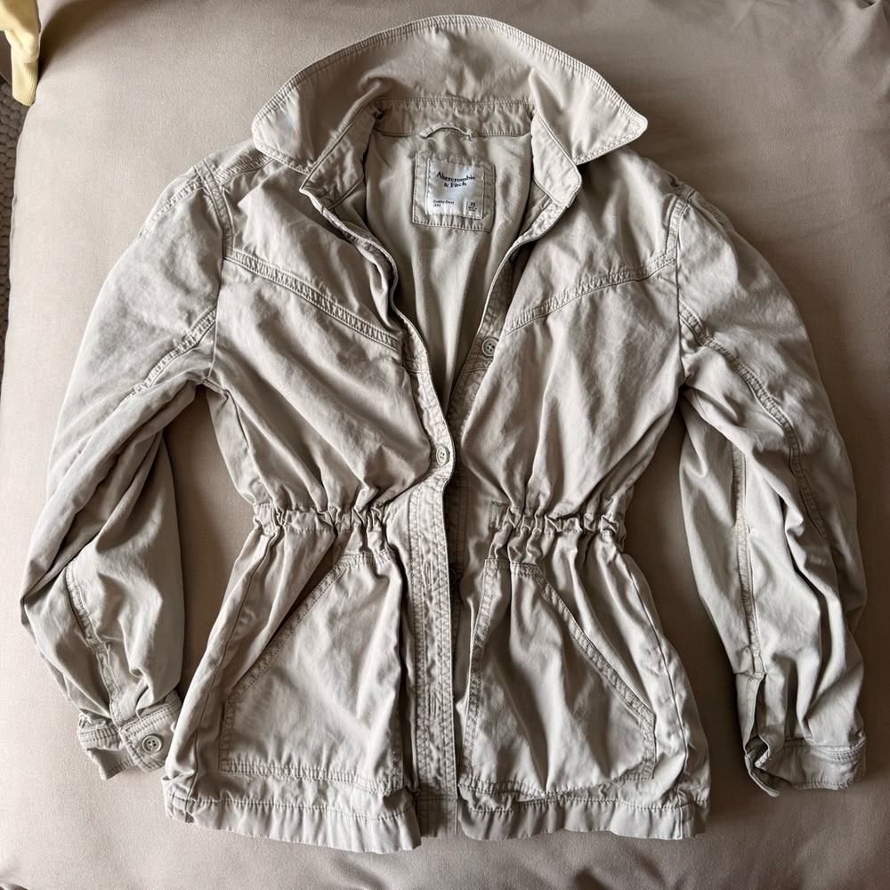 Abercrombie & Fitch Light Green Utility Jacket